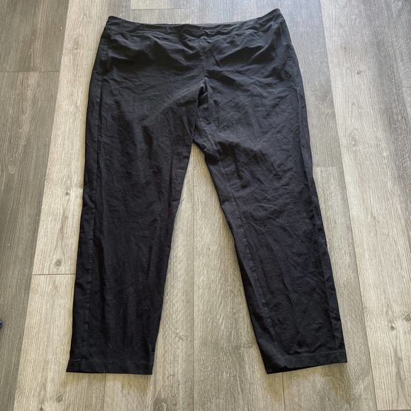 Eileen Fisher Black Lightweight Washable Stretch Viscose/Spandex Pant 1X - Picture 1 of 9